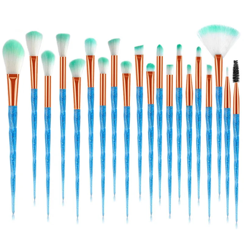 Diamond Makeup Brushes Set Beauty Make Up Brush Tool Cosmetic Powder Foundation Blending Eye Shadow Eyebrow Eyelash Brush