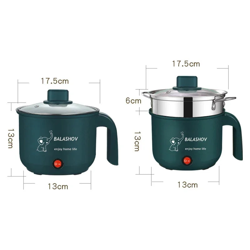 Mini Electric Cooker Non-stick Cooking 1-2 People Double Hot Pot steamer Hot Pot Multifunction Electric Cooker for Home 220V EU