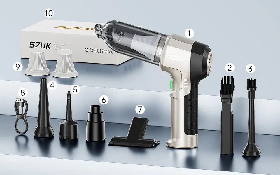 Car Vacuum Cleaner High Power Portable Handheld Wireless Brushless Motor Cleaning Machine Powerful Air Duster for Home Appliance