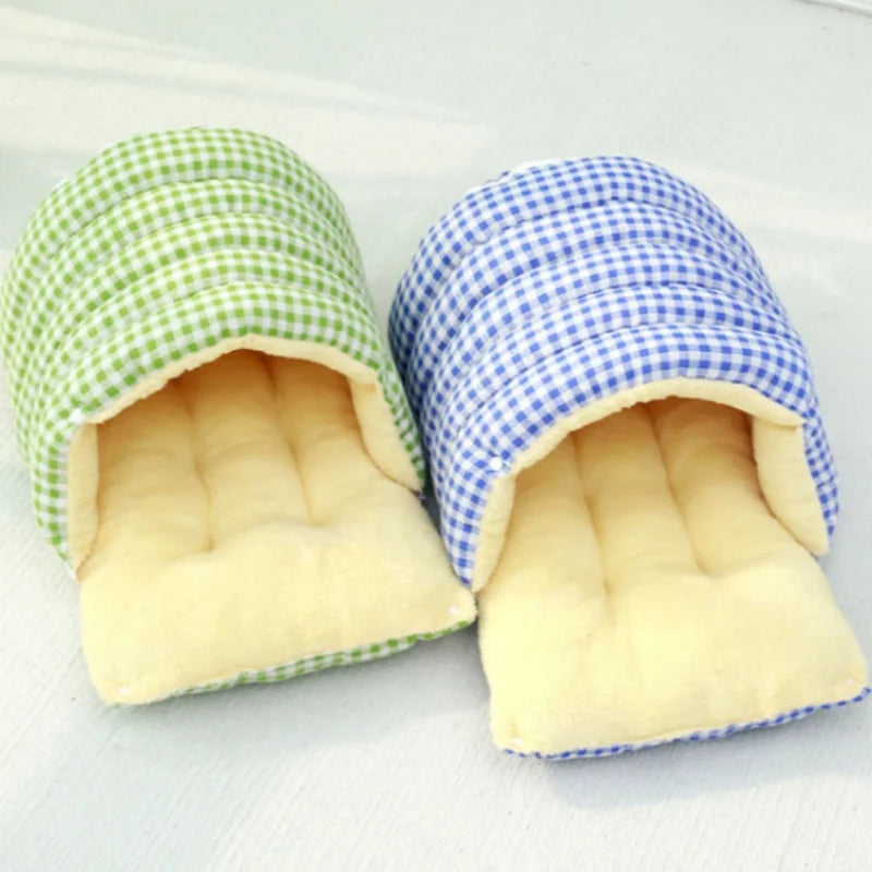 Cat Dog House Indoor Winter Thickened Foldabl Cat Sleeping Bag Cozy Soft Warm Semienclosed Small Pet Bed Snuggle Sack