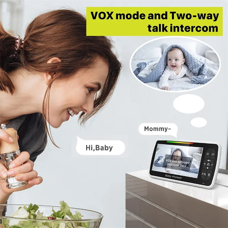 Accessory Baby Monitor Single Camera and monitor, equipped with remote pan tilt zoom camera, two-way VOX communication.