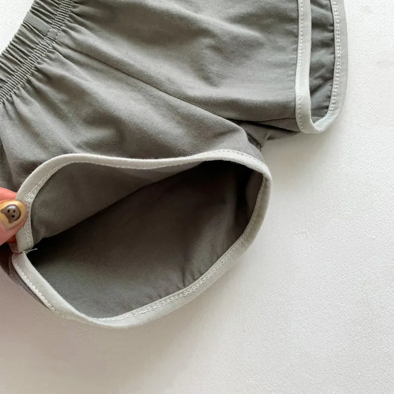 Fashion Summer Baby Girl Boy Outfits Print Sleeveless Top + Shorts Infant Boy Clothes Sets