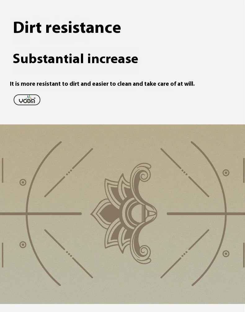 ‌2025 New Women's Home Fitness Yoga Mat - 5mm Natural Rubber with Coconut Fiber Texture, Wide Non-Slip & Durable Mat with Alignm