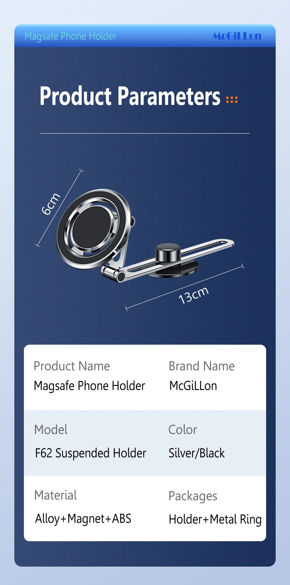Magnetic Car Phone Holder Adjustable Foldable Telescopic Strong Magnetic GPS Mount Support for IPhone 14 13 12 MagSafe Charger