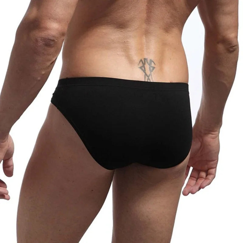 JOCKMAIL Summer New Men's Low Waist Panties Pink Sexy Gay Breifs Shorts Male Beach Bikini Bottoms Uderpants