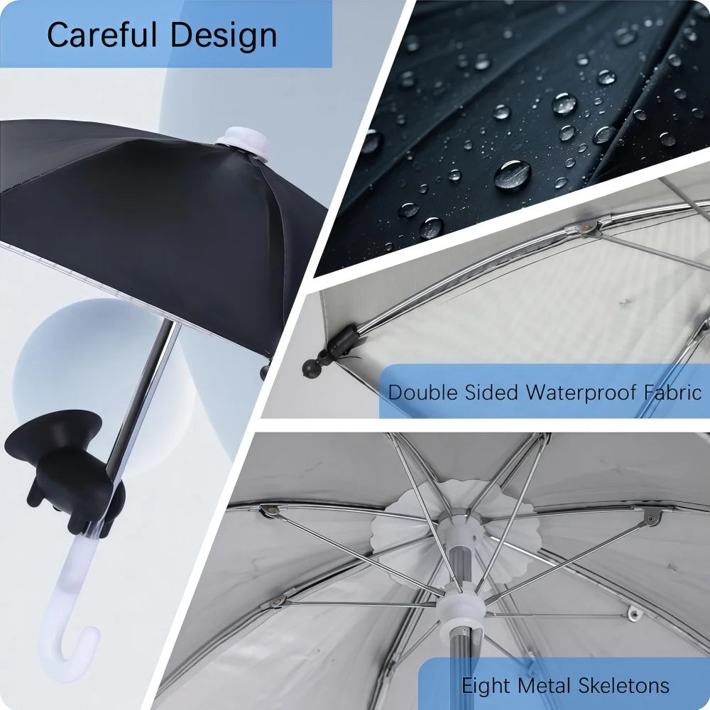 1Set Phone Umbrella Suction Cup Stand for Sun Shad, Outdoor Anti-Glare Cell Cute Sunshade Holder, Car Navigation Shade Visor