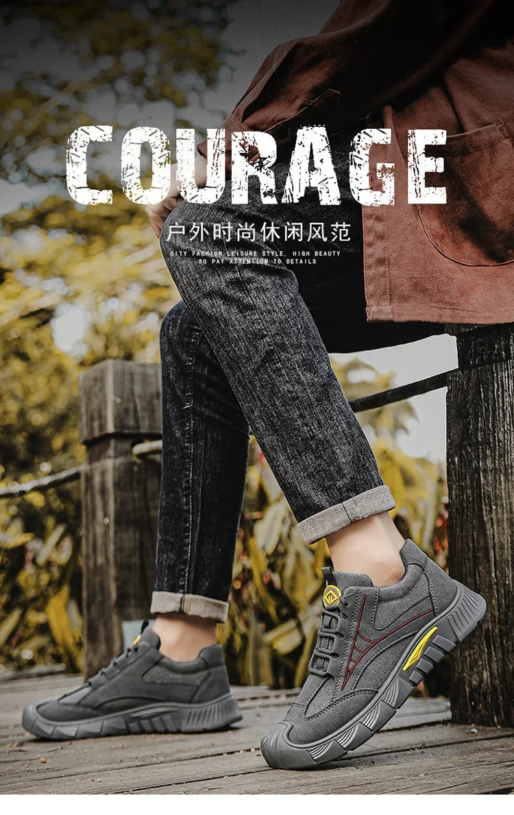 Steel Toe Shoes for Men Lightweight Work Shoes Comfortable Mens Work Boots Indestructible Safety Shoe for Men Industrial