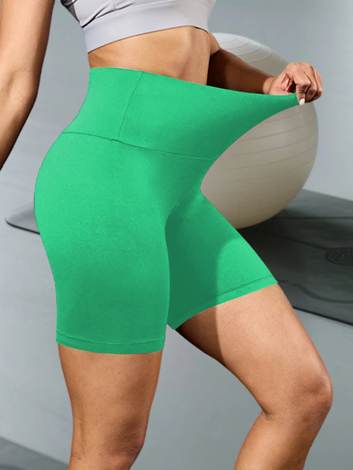 Women's High Waisted Biker Shorts | Super Soft Tummy Control Push Up | No See-Through Yoga Running Gym