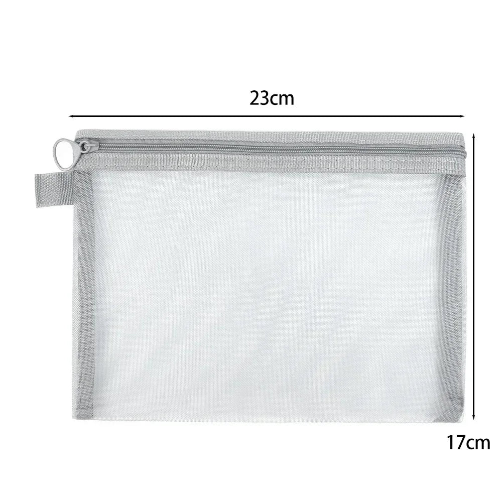 1/12pcs Mesh Clear Cosmetic Bags Small Large Black Makeup Bag Portable Travel Toiletry Organizer Case Lipstick Storage Pouch