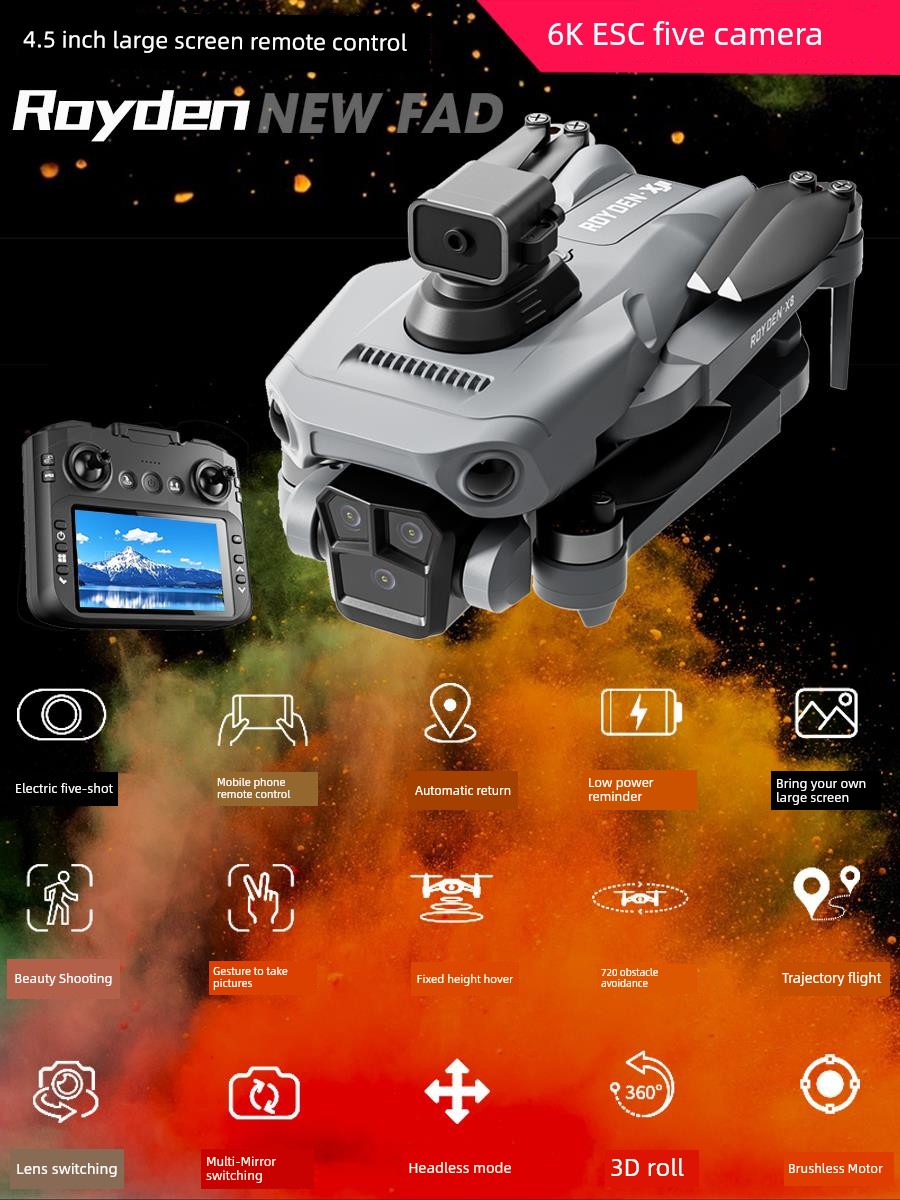 2025 New Arrival Remote Control Aircraft Kids UAV Toy Professional HD Aerial Photography Primary School Student Small Aircraft