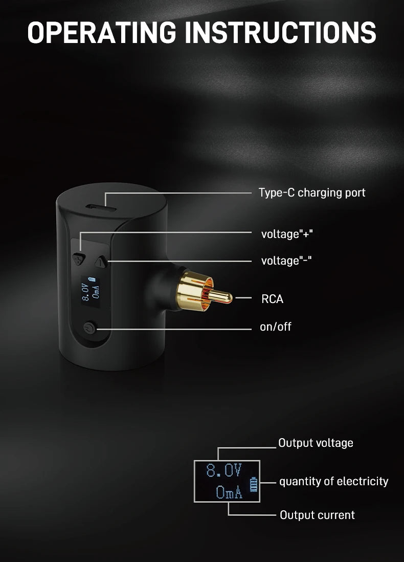 YILONG Wireless Tattoo Gun Kit With 1400MAH Power Professional Rotary Tattoo Machine Pen Set for Tattoo Artist and Beginners