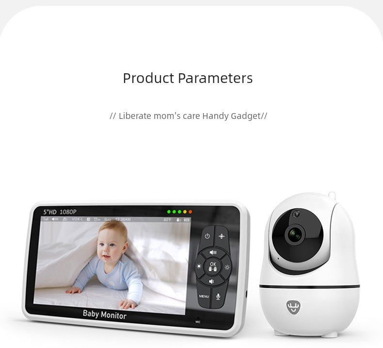 Smart Home Baby Child Sleeping Monitor Wireless HD Night Vision Voice Intercom Cry Reminder for Newborn to 10 Years Old