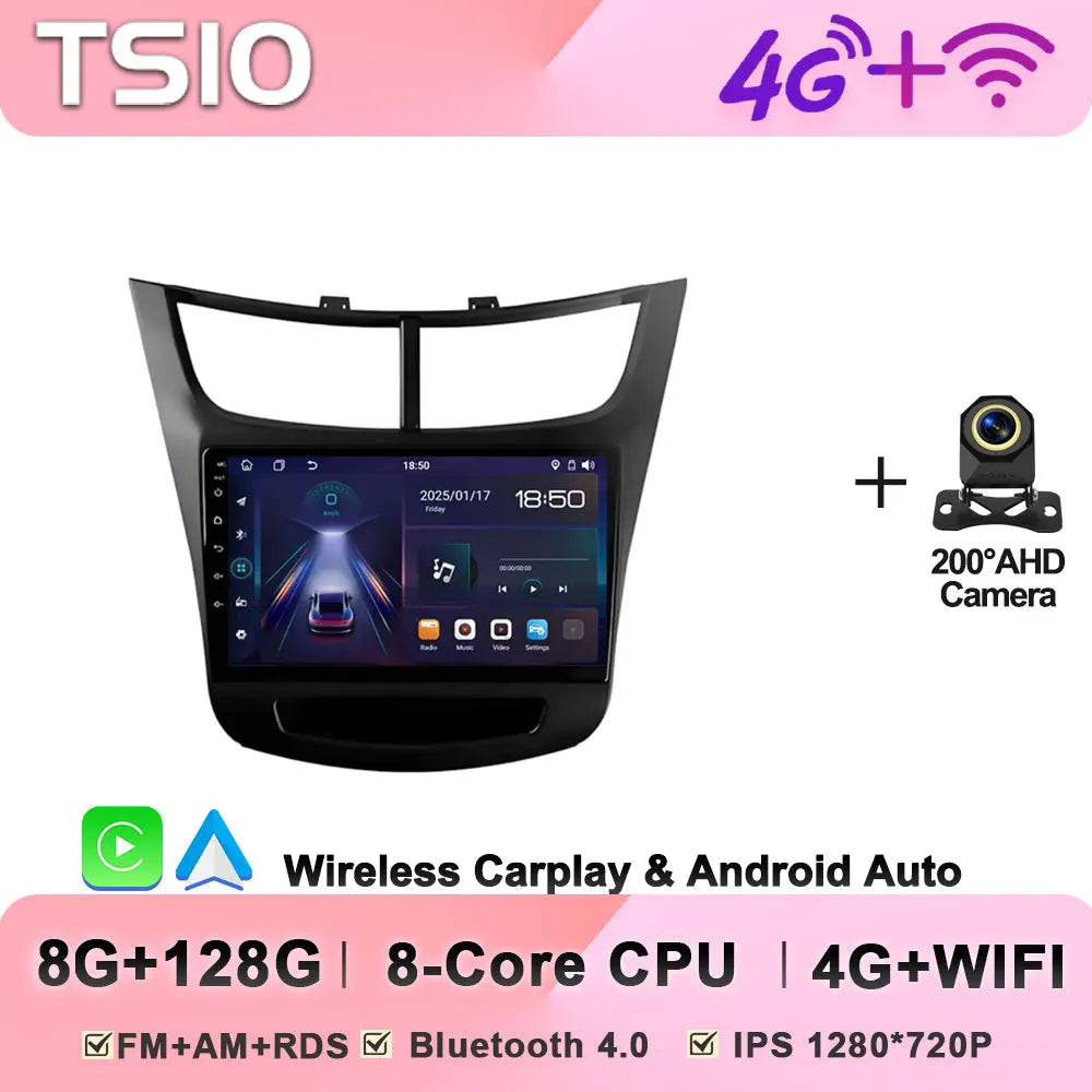 Car Radio Multimedia Player For Chevrolet Sail Aveo 2015 2016 2017 2018 2019 2020 2022 Android 15 Touch Screen GPS Carplay BT