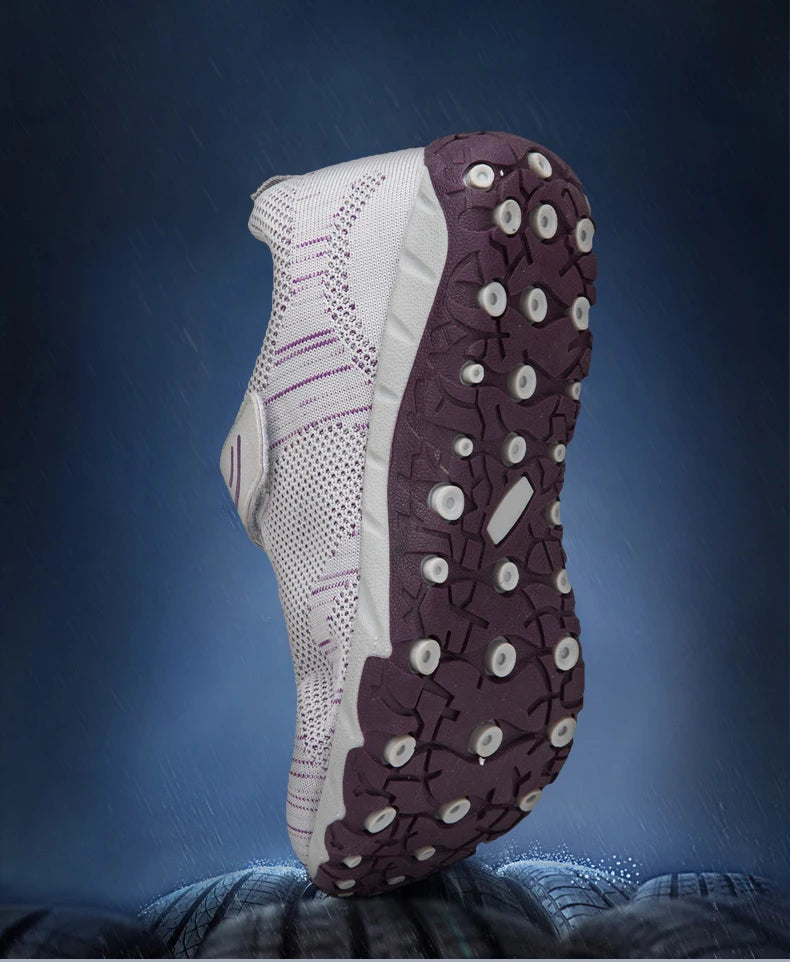 2024 Womens Dance Ladies Sport Shoes Breathable Walking Mesh Flat Shoes Woman White Sneakers Women Tenis Feminino Female Shoes