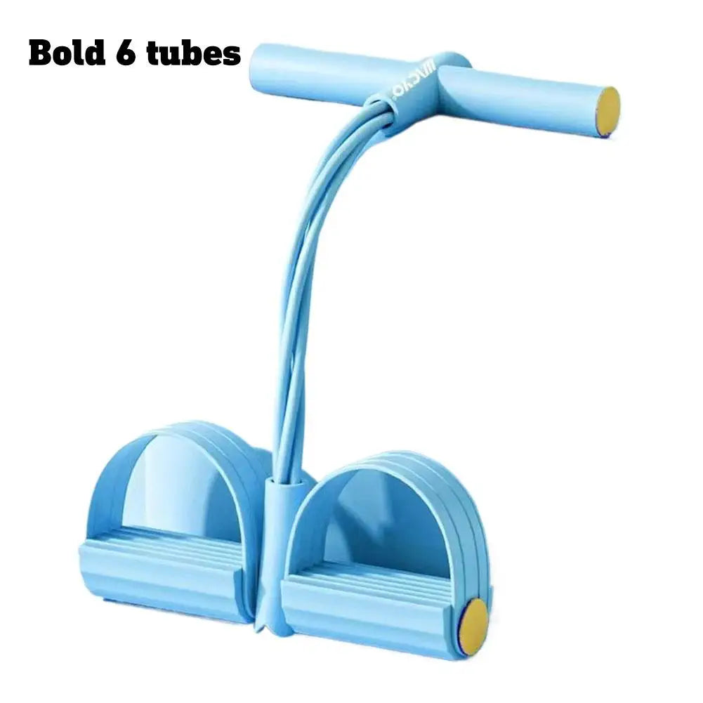 6-Tube Resistance Band Multi Function Tension Rope Fitness Bands 6-Tube Elastic Yoga Pedal Puller For Sports Exercises At Gym
