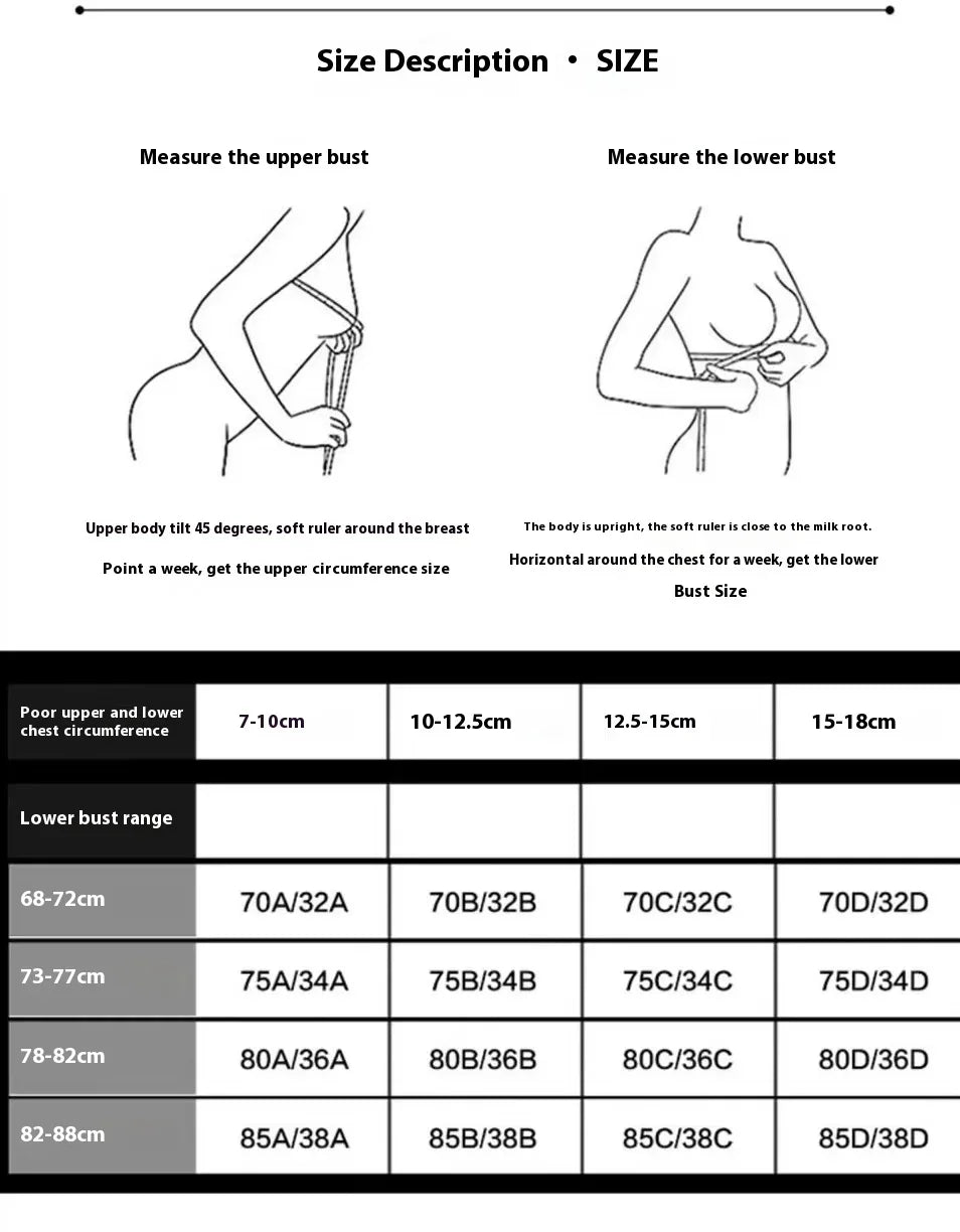 Invisible Strapless Bra Front Buckle Non - Underwire Non - Slip - Blocking Adjusted Girls' Underwear