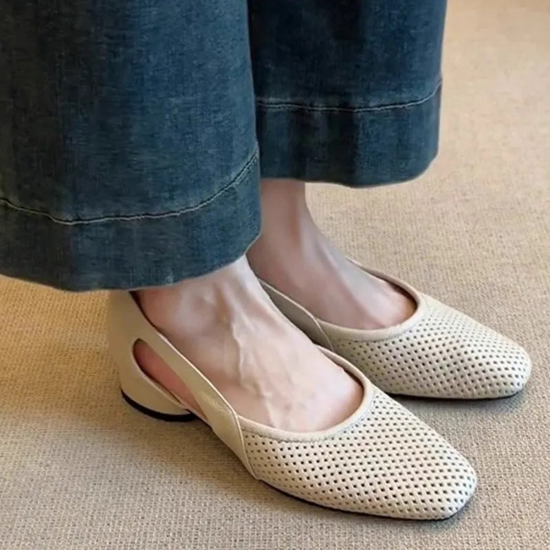 Ladies Shoes 2025 Fashion Shallow Women's High Heels New Slip-on Casual Hot Sale Soft Bottom Best Seller Flat Low Heels Zapatos