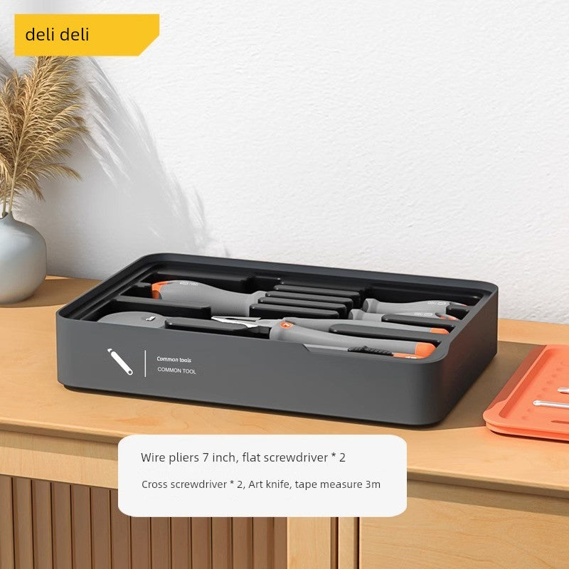 Deli Home Daily For Home Wire Cutter Hammer Lithium Electric Drill Emergency Repair Multifunctional Suit Tool H1001