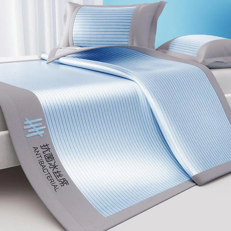 New Silky Touch Antibacterial Cooling Mattress Sleeping Naked Skin-friendly Summer Sleeping Mat Solid Color Cushion for Bedding