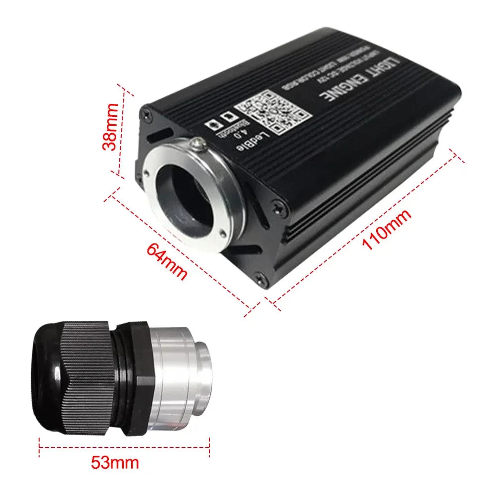 16W Twinkle Starry Sky Car Star Ceiling Light Fiber Optic Lights Led Star Roof Interior Atmosphere Car Home Decor Ambient Lights