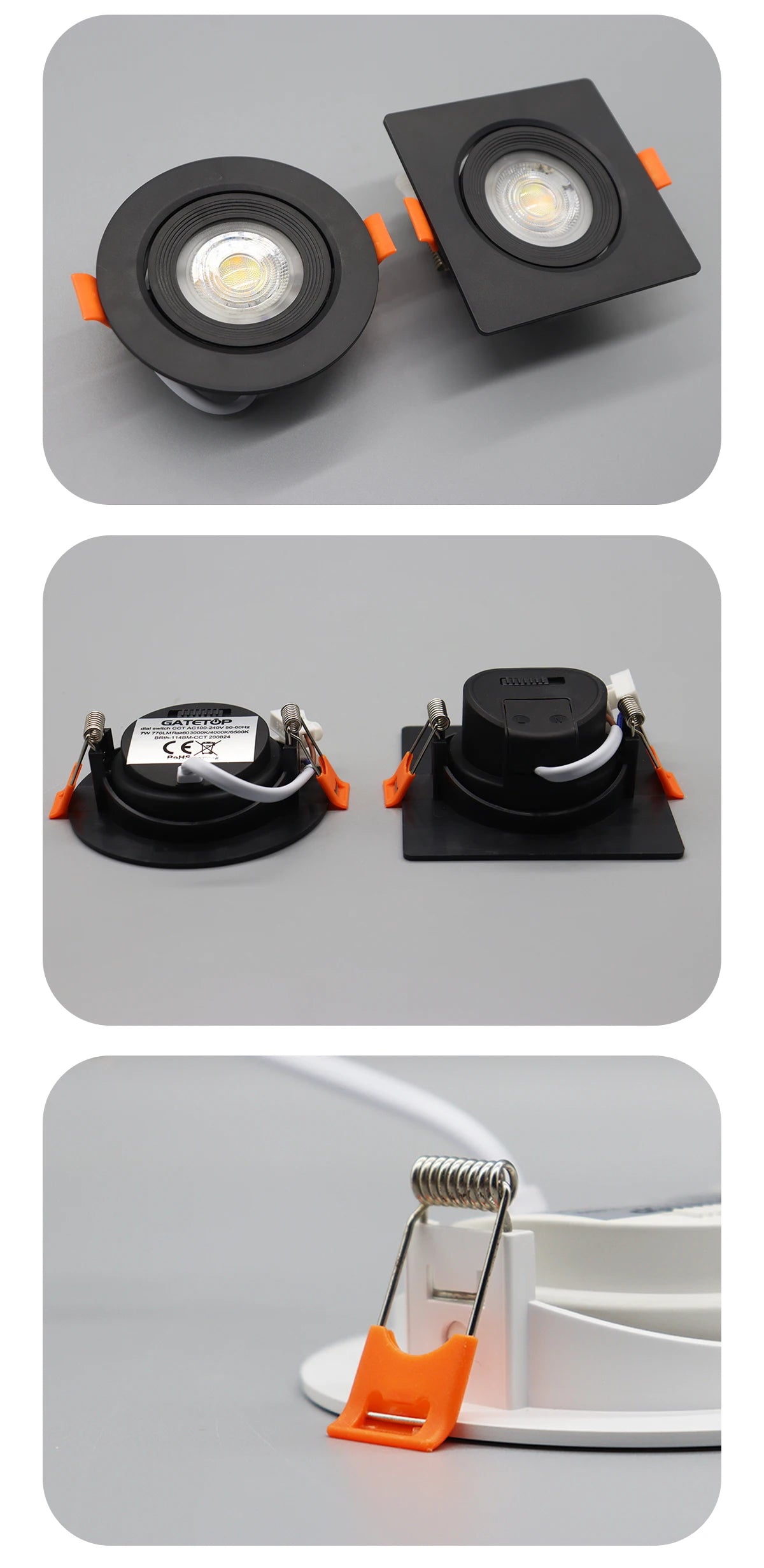 1-10pcs Led Surface Mounted Spot Downlight CCT 3000/4000/6500K Anti-glare Ceiling Lamp Foldable Spotlights for BedRoom Bathroom