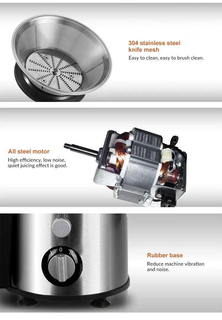 Juice Extractor Professional Juicer Machines Large Capacity caliber slag separation electric automatic multi-function juicer