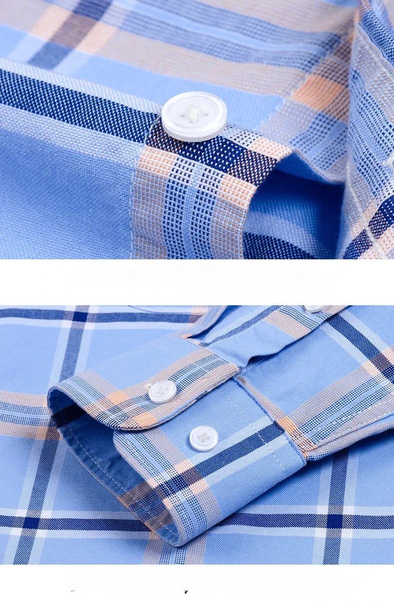 Plus size14XL 100%cotton oxford summer short sleeve shirts for man slim fit casual plian shirt striped elegant designer clothes