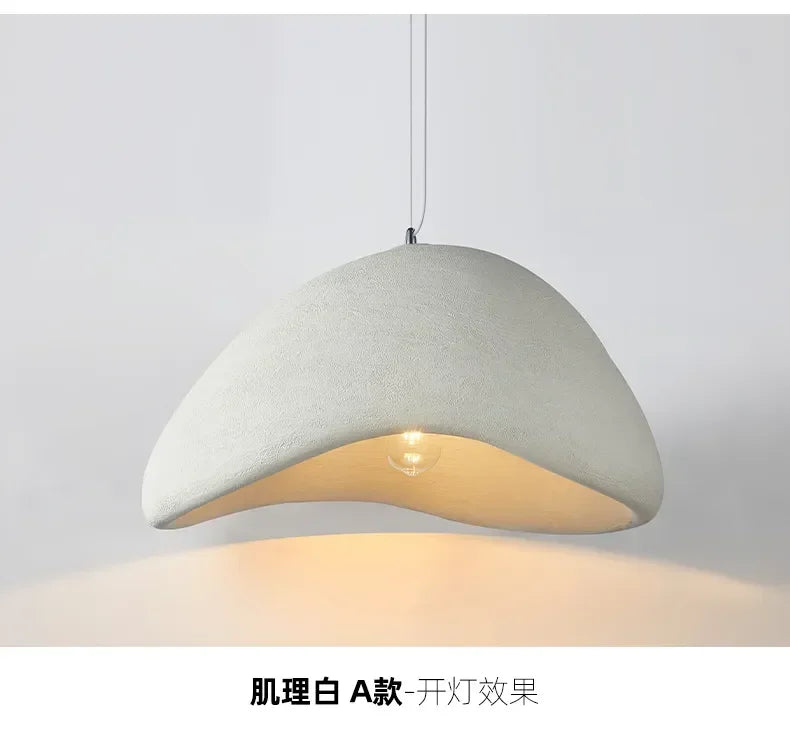 Japanese Wabi-Sabi Chandelier Modern Minimalist Dining Living Room Pendant Light Bedroom Bar Designer Homestay E27 Hanghing Lamp