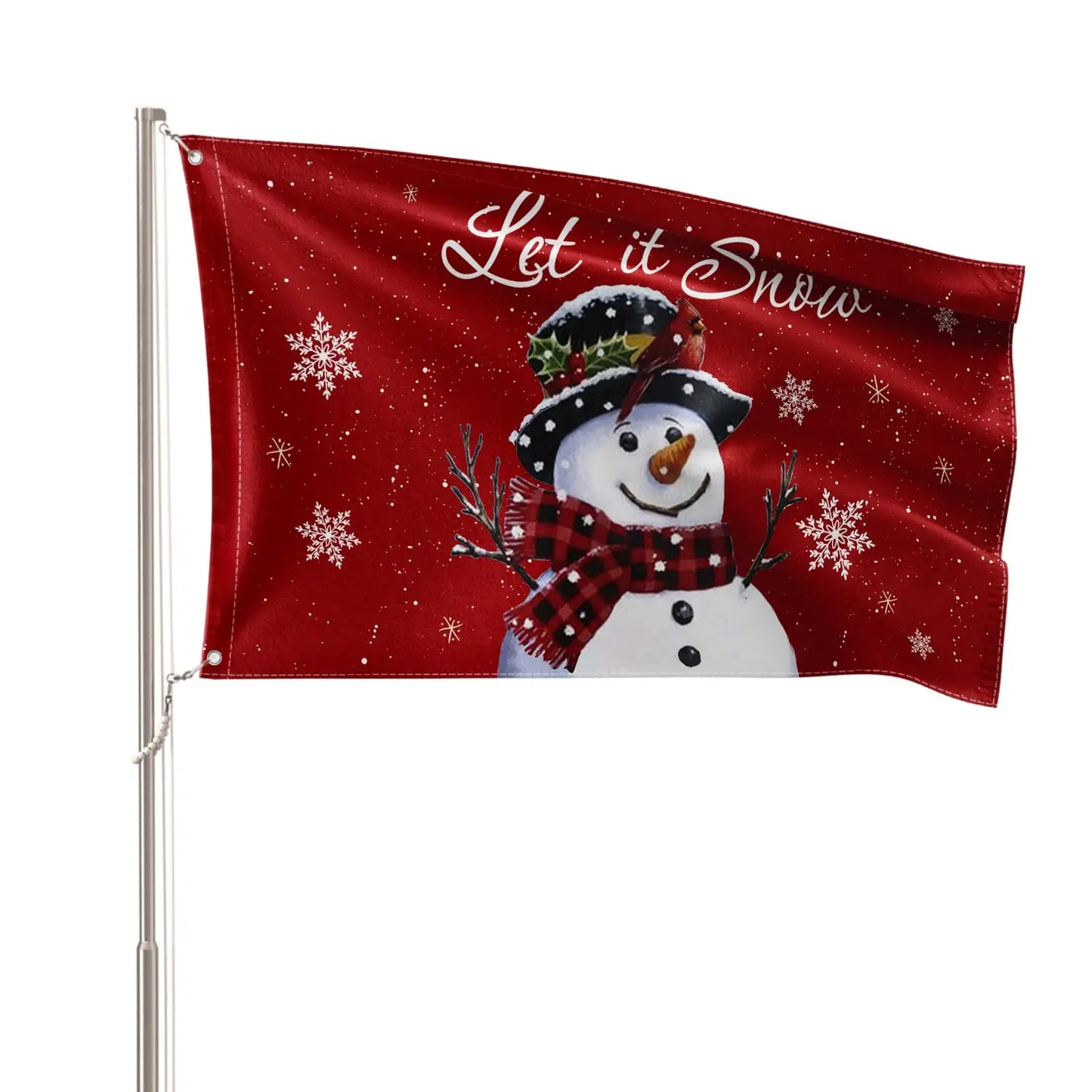 Winter Snowman Merry Christmas Tree Garden Flag Snow Snowflake Santa New Year Seasonal Garden Flag Yard Funny Outdoor Decoration
