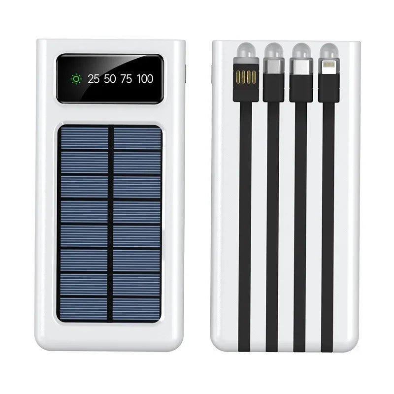 VIVO 5000000mAh Solar Power Bank Portable High Capacity Fast Charge External Battery with Flashlight Powerbank for All Phones