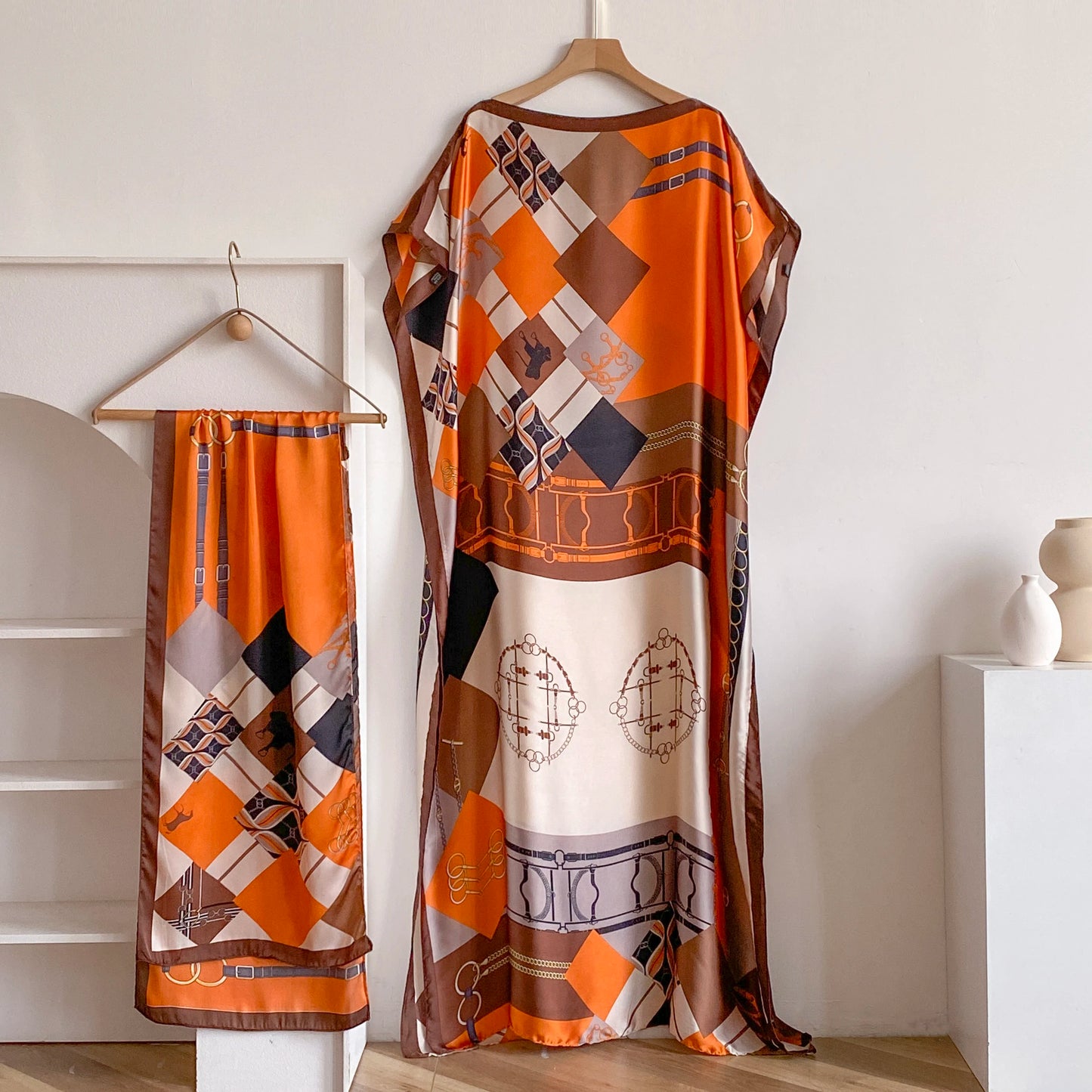 Summer Beach New Fashion African Dresses For Women Elegant Printed Muslim Lady Long Hijab Kaftan Dress Oversize Kuwait Abaya