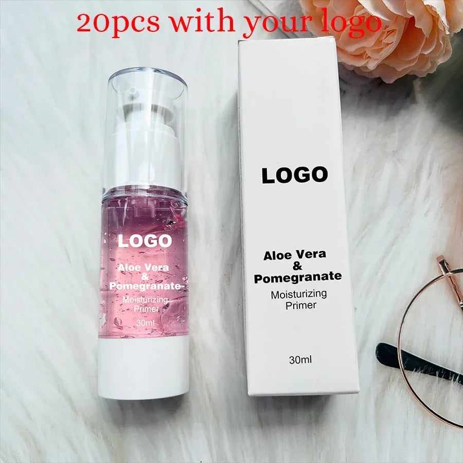 30ml Private Label Primer Custom Logo Oil-controlling Pomegranate Nourishing Bulk Makeup Face Base Waterproof Beauty Vegan