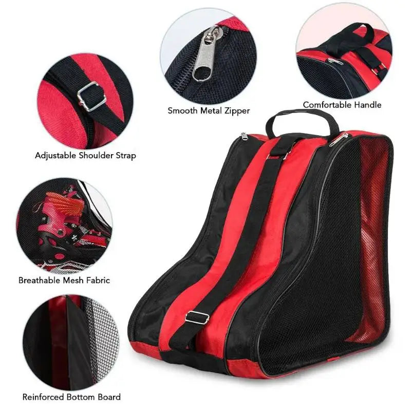 Breathable Skate Carry Bag Case 3 Layers For Kids Roller Skates Inline Skates Ice Skates Skate Carry Bag Skate Carry Case