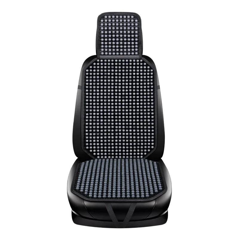 Cool Wooden Bead Car Seat Cushion Is Universal, Physical Cooling, Refreshing and Breathable, Non-Slip Base Cloth, Clothing Seat, 5 Colors Are Available