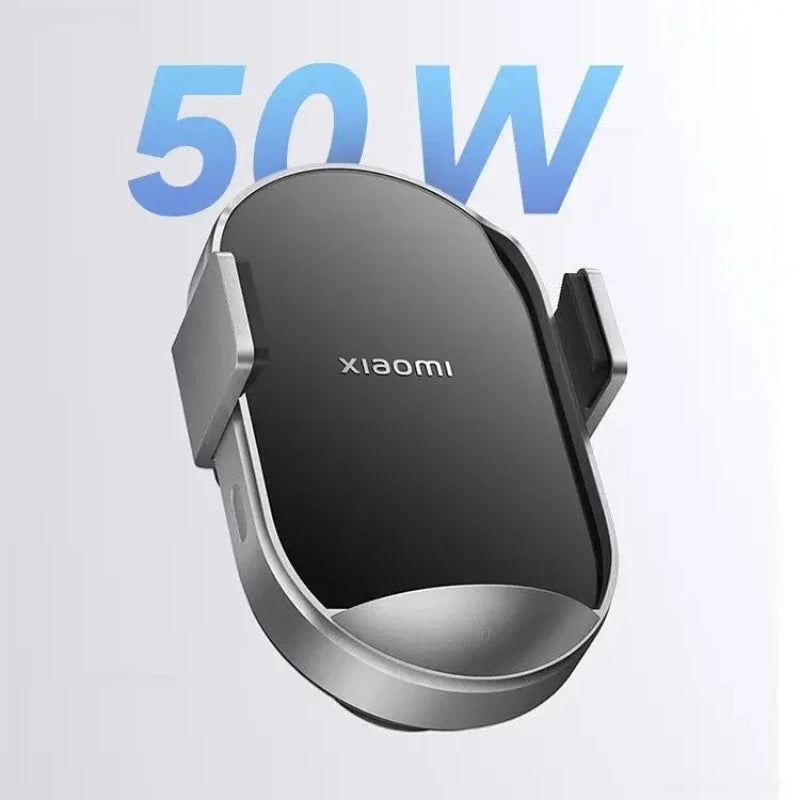 Xiaomi 50W Wireless Car Charger Set Smart Fast Quick Charging Auto Accessories Support Power-Off Car Mount Induction Charging