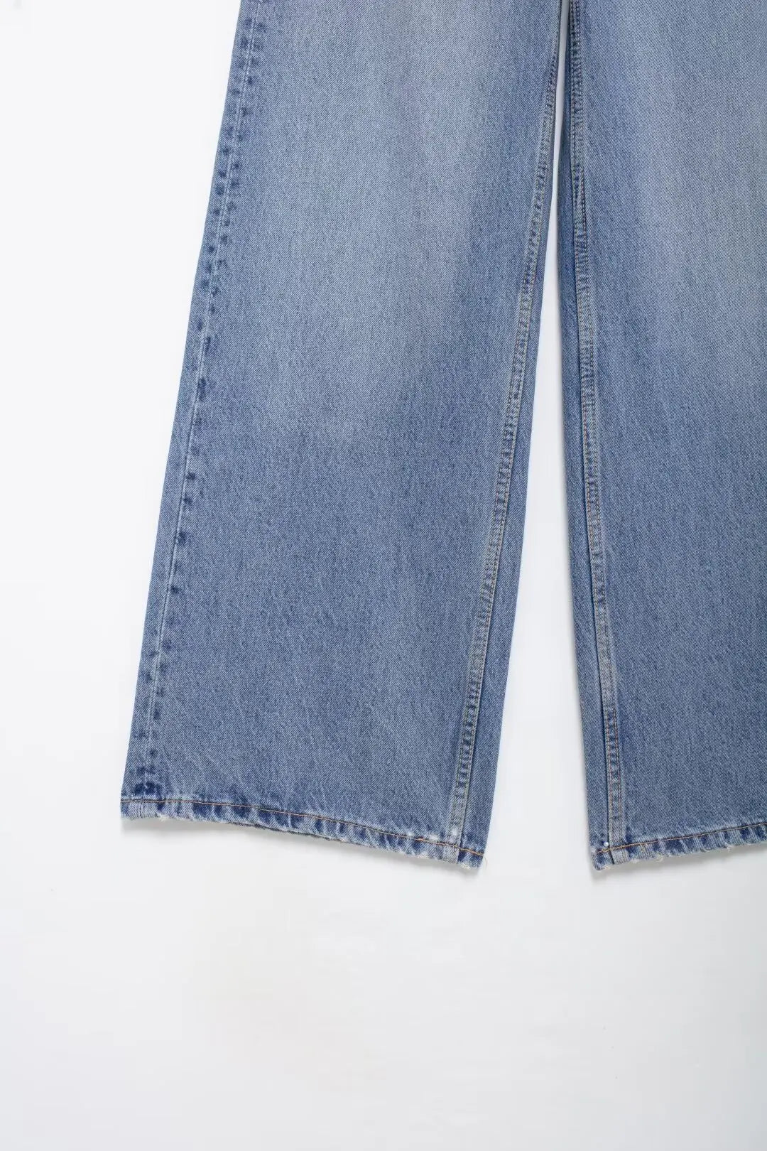 Jeans For Woman New Fashion Asymmetric Design High Waist Wide Leg Trousers Casual Women's Straight Leg Jeans