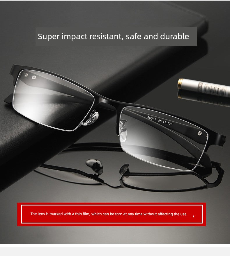 Reading Glasses Men's Automatic Adjustment Degree Intelligent Zoom Dual-Use HD Middle-Aged and Elderly Anti-blue Light Presbyopic Glasses