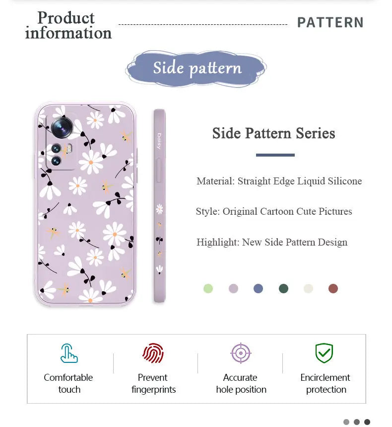Daisies Fly Phone Case For Xiaomi Mi 13 12 12T 12S 11 11T Ultra 10 10T 9 9T 9SE 8 Pro Lite 5G Liquid Silicone Cover