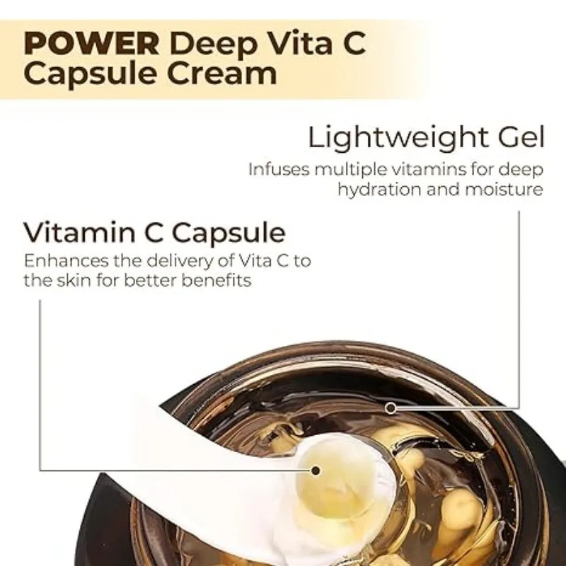 Deep Vita C Capsule Cream Collagen Face Moisturizer Anti Aging Gel Firming Repairing Fade lines Hydrating Skin Care Products