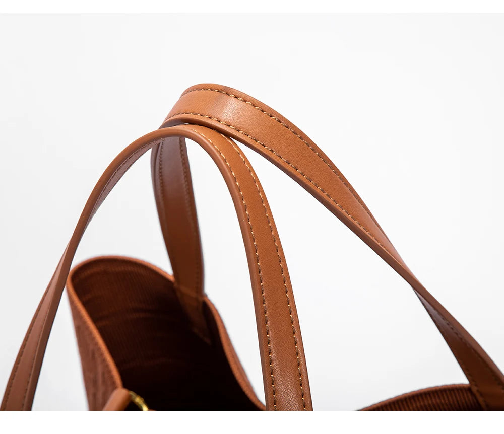 Women's Luxury Design Multi functional Handheld Shopping Handbag Fashionable New 2024 Solid Color Handbag