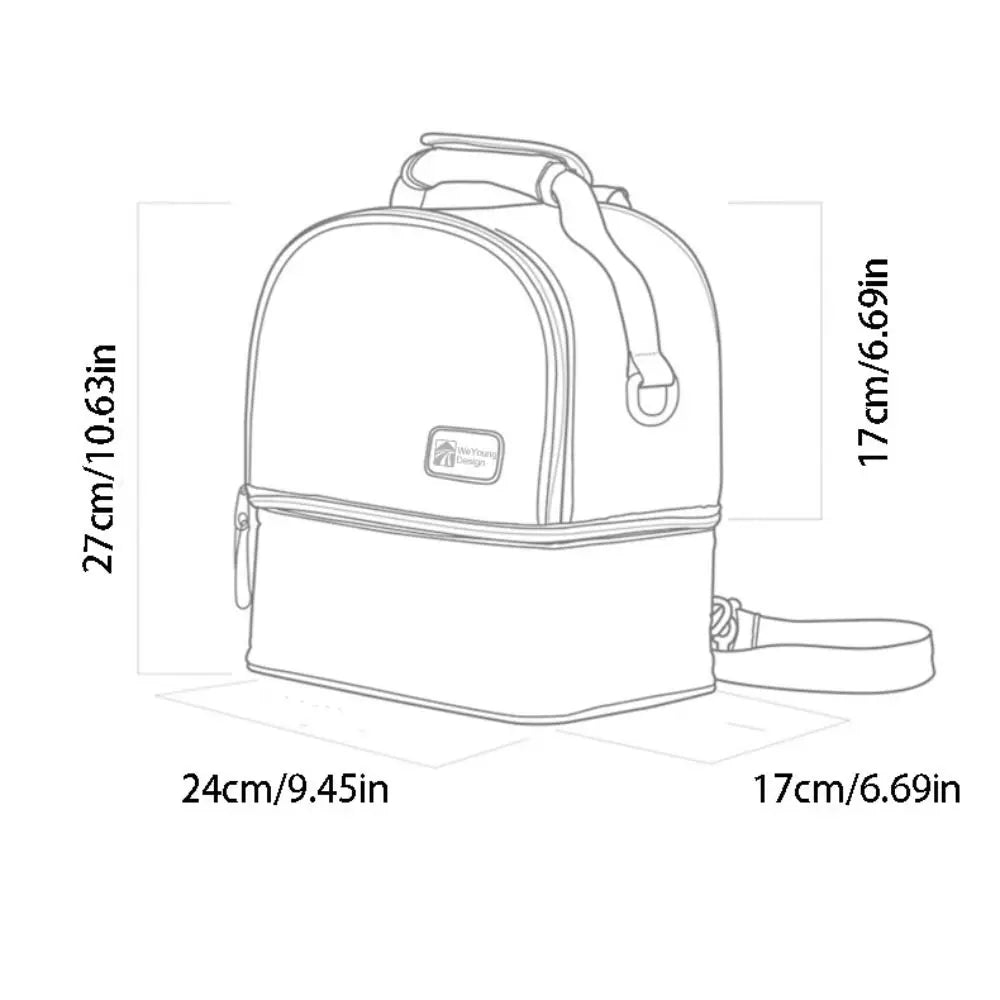 Multifunctional Maternity Backpack Double Layer Lightweight Breastmilk Cooler Bag Large Capacity Portable Lunch Bag Women Kid