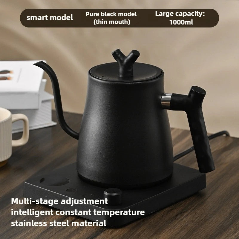 1L Stainless Steel Electric Kettle, Auto Shut-Off, for Pour-Over Coffee/Tea, Smart Temp Control & Mechanical Models