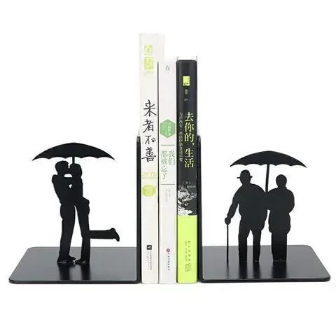 Cute cat stationery bookends desk organizer book stand holder human evolution Creative interesting office accessories book ends