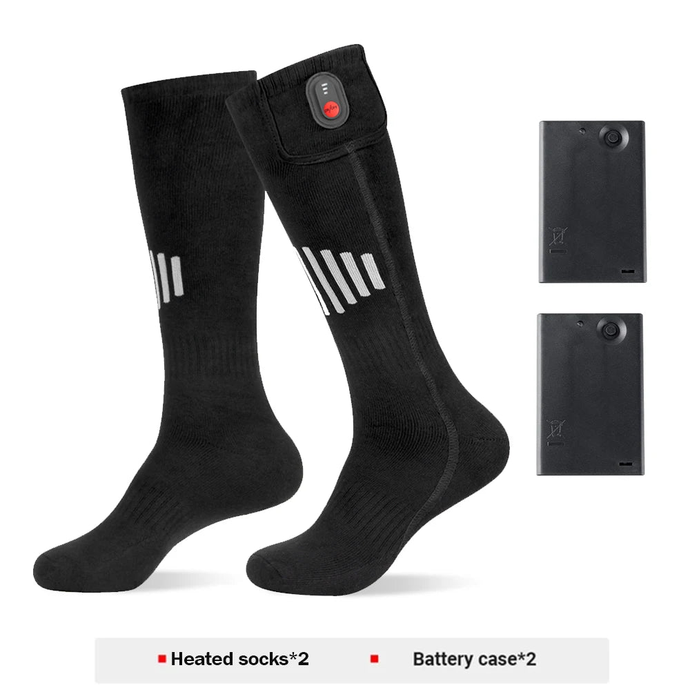 Winter Heated Socks Battery Case Thermal Socks Men's Women's Heating Foot Warmer Electric Socks Warm Sock Cycling Ski