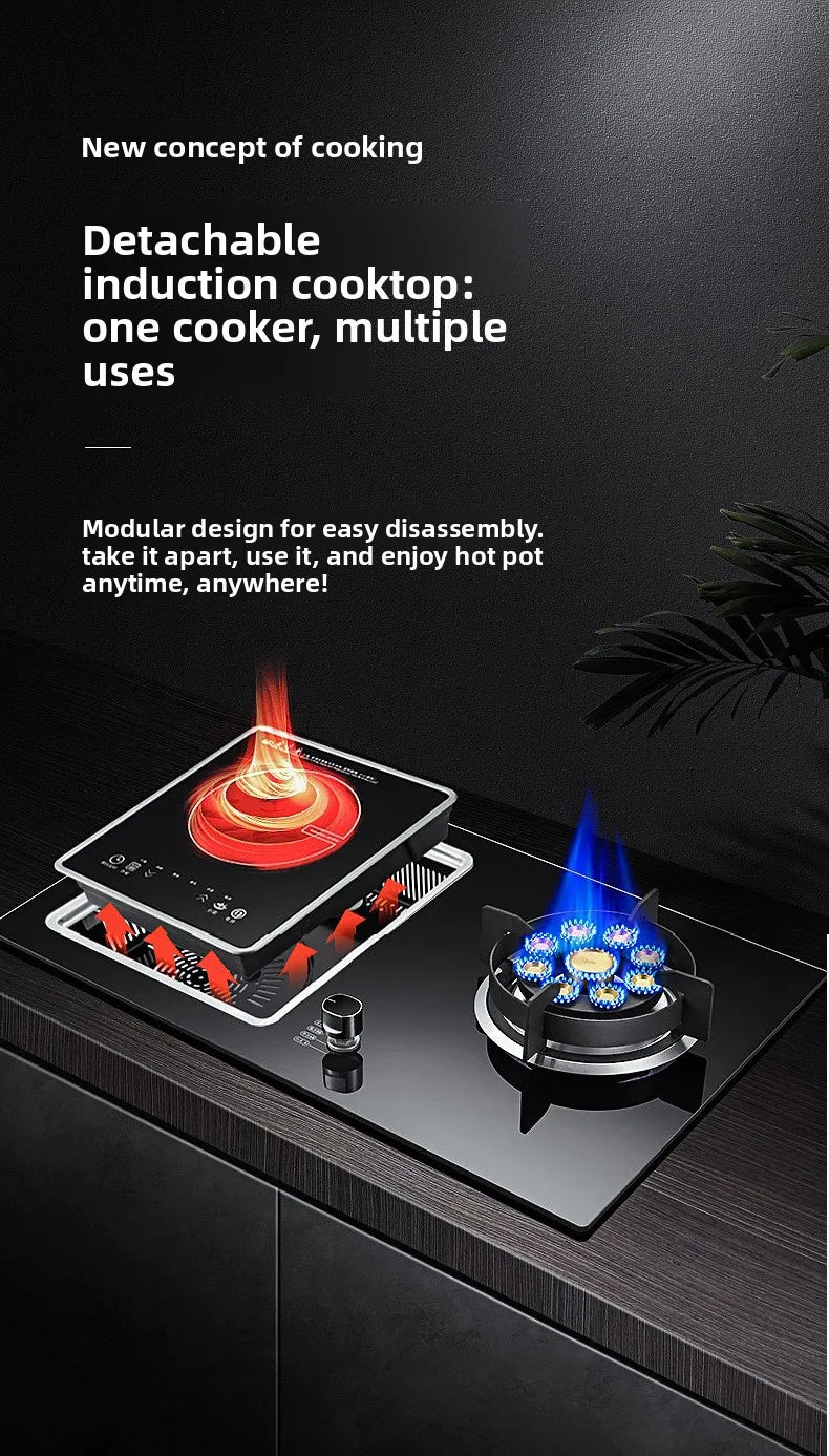 Double Burner Built-in Gas Stove With Electronic Ignition Energy Efficient Natural Gas Stove For Use