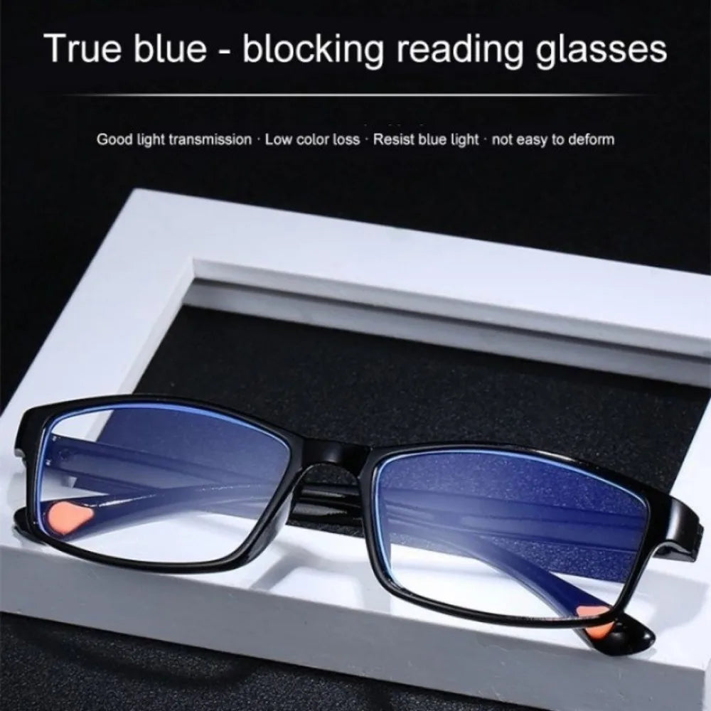 HD Anti-blue Light Anti-fatigue Reading Glasses for Men and Women Fashion Ultra-light Portable Reading Glasses