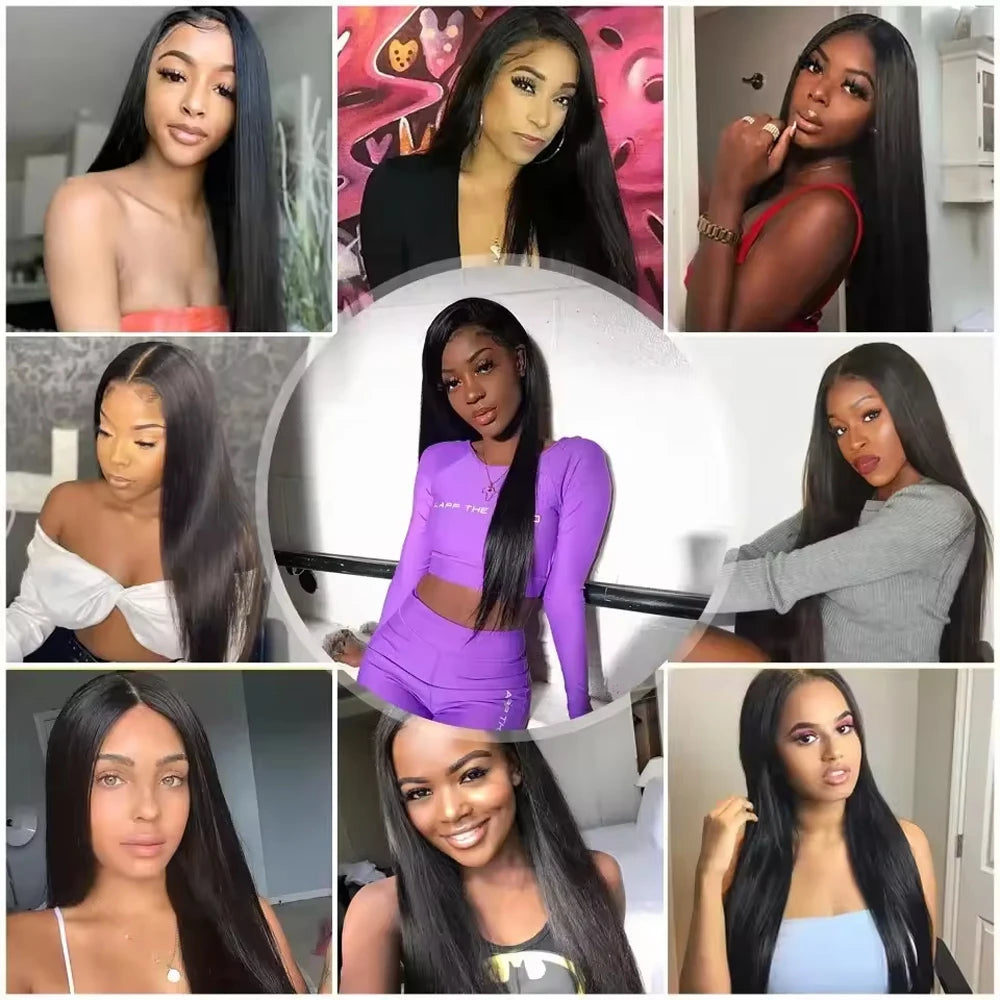 30 34 36 Inch Straight Human Hair Bundles 100% Unprocessed Brazilian Remy Hair 16A Extensions Human Hair 3/4/5 Bundles For Women