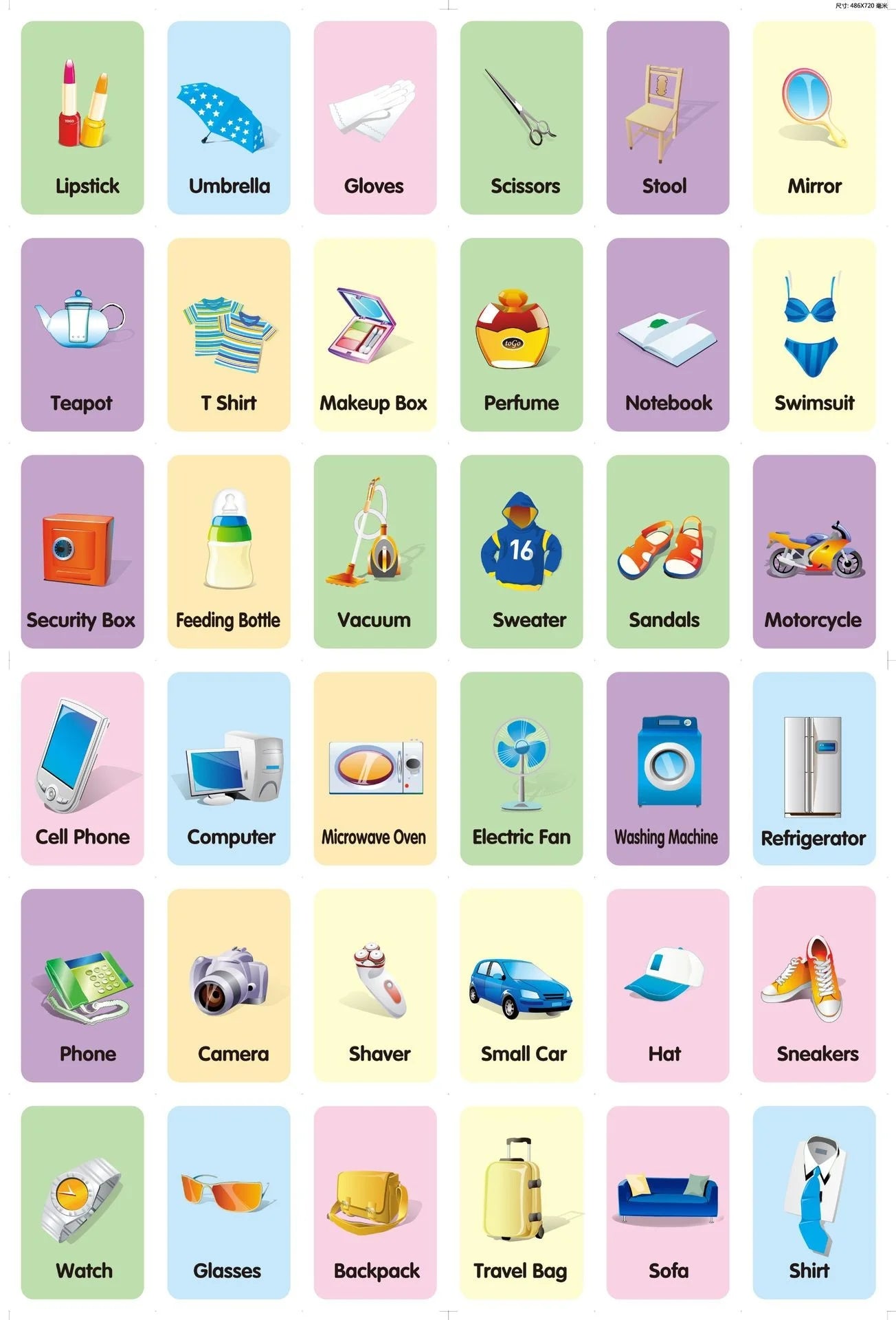 36Pcs Kids Cognition Card Shape Animal Color Teaching Baby English Learning Word Card Education Toys Montessori Material Gift