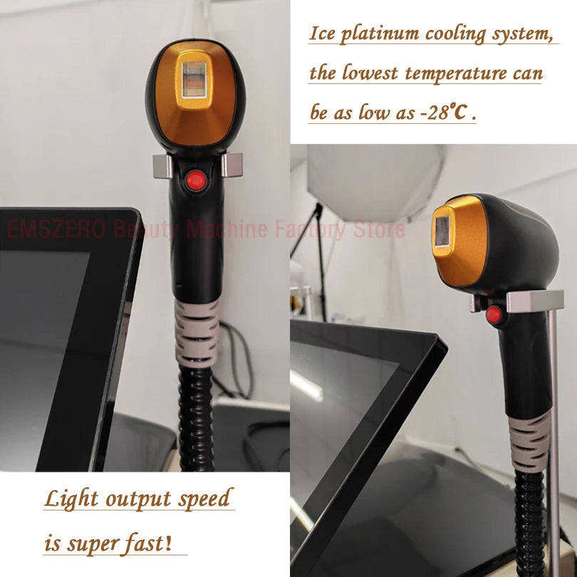 Professional 808nm Diode Laser Hair Removal Machine 3 wave Ice Titanium Painles Permanent Alexandrite Device For Salon Depilador