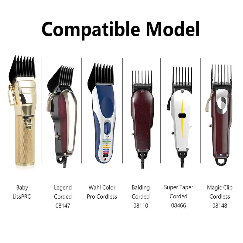 Kemei Hair Clipper Limit Comb Guide Attachment Size Barber Replacement 3/6/10/13/16/19/22/25/1.5/4.5mm